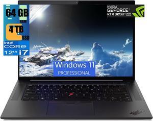 Lenovo X1 16 Business Laptop, 16" FHD+ Display, Intel 14-Core i7-12700H Processor, NVIDIA GeForce RTX 3050 Ti 4GB Graphic, 64GB DDR5  4TB PCIe SSD, FP Reader, Wi-Fi 6, Windows 11 Pro