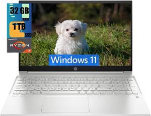 HP Pavilion 15 Business Laptop, 15.6" FHD (1920 x 1080) Display, AMD 8-core Ryzen 7 7730U Processor, AMD Radeon Graphics, 32GB DDR4  1TB PCIe SSD, Wi-Fi 6, Bluetooth 5.3, Windows 11