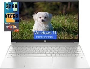 HP Pavilion 15 Business Laptop, 15.6" FHD (1920 x 1080) Display, AMD 8-core Ryzen 7 7730U Processor, AMD Radeon Graphics, 32GB DDR4  512GB PCIe SSD, Wi-Fi 6, Bluetooth 5.3, Windows 11 Pro