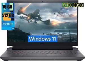 DELL G15 5530 15 Gaming Laptop, 15.6" FHD 120Hz Display, Intel 10-core i5-13450HX Processor, NVIDIA GeForce RTX 3050 6GB Graphic, 16GB DDR5  512GB PCIe SSD, Backlit Keyboard, Windows 11