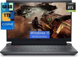 Dell G15 5530 15 Gaming Laptop, 15.6" FHD 165Hz Display, Intel 14-Core i7-13650HX processor, GeForce RTX 4060 8GB GDDR6 Graphics, 64GB DDR5  1TB PCIe SSD, Wi-Fi 6, Backlit KB, Windows 11 Pro