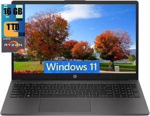 HP 255 G10 15 Business Laptop, 15.6" FHD Display, AMD Ryzen 5 7530U 6 Cores Processor, AMD Radeon Graphics, 16GB DDR4  1TB PCIe SSD, Numeric Keypad, Webcam, HDMI, Wi-Fi 6, Windows 11