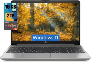 HP 255 G9 15 Laptop, 15.6" FHD (1920 x 1080) Display, AMD Ryzen 5 5625U 6 Cores Processor, AMD Radeon Graphics, 16GB DDR4  2TB PCIe SSD, Webcam, HDMI, Wi-Fi 6, Windows 11