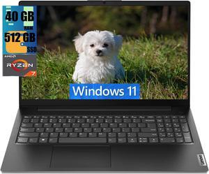 Lenovo V15 Business Laptop, 15.6" FHD Display, AMD Ryzen 7 7730U 8 Cores Processor , AMD Radeon Graphics, 40GB DDR4  512GB PCIe SSD, Numeric Keypad, HDMI, Webcam, Wi-Fi 6, Windows 11