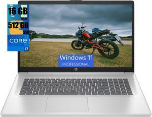 HP 17t Business Laptop, 17.3" HD+ Touchscreen, Intel Core i7-1355U 10-Cores Processor, Intel Iris Xe Graphics, 16GB DDR4  512GB PCIe SSD, Backlit KB, Fingerprint, WiFi 6, HD Webcam, Windows 11 Pro