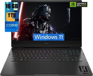 HP OMEN 16 Gaming Laptop, 16.1" 240 Hz 2K QHD Display, Intel i7-14700HX 20-Cores Processor, GeForce RTX 4070 8GB GDDR6, 16GB DDR5  1TB PCIe SSD, RGB KYB, Thunderbolt 4, Windows 11