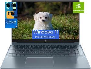 HP Pavilion 15 Laptop, 15.6" Full HD Touchscreen, Intel Core i7-1355U 10-Cores Processor, NVIDIA MX550 2GB GDDR6, 16GB DDR4  1TB PCIe SSD, Backlit KB, WiFi 6, Bluetooth 5.2, Windows 11 Pro