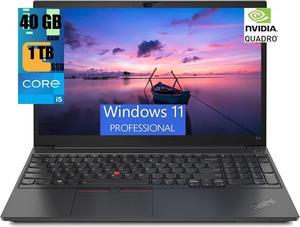 Lenovo ThinkPad 15 Laptop, 15.6" FHD 60Hz Display, Intel Core i5-1135G7 4-Cores Processor, NVIDIA Quadro T500 4GB GDDR6, 40GB DDR4  1TB PCIe SSD, Fingerprint, Thunderbolt 4, Windows 11 Pro