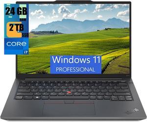 Lenovo ThinkPad E14 G5 Business Laptop, 14.0" IPS WUXGA Display, Intel Core i7-1355U 10-Cores Processor, Intel Iris Xe Graphics, 24GB DDR4  2TB PCIe SSD, Thunderbolt 4, WiFi 6E, Windows 11 Pro