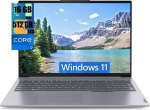 Lenovo ThinkBook 16 Gen 6 Laptop, 16.0" FHD+ Touchscreen, Intel Core i7-1355U 10-Cores Processor, Intel Iris Xe Graphics, 16GB DDR4  512GB PCIe SSD, Backlit KYB, Fingerprint, Windows 11