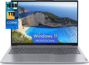 Lenovo ThinkBook 16 Gen 6 Business Laptop, 16.0" UXGA Touchscreen, Intel Core i7-1355U 10-Cores Processor, Intel Iris Xe Graphics, 16GB DDR4  1TB PCIe SSD, Backlit KYB, FP Reader, Windows 11 Pro