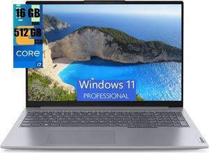 Lenovo ThinkBook 16 Gen 6 Business Laptop, 16.0" UXGA Touchscreen, Intel Core i7-1355U 10-Cores Processor, Intel Iris Xe Graphics, 16GB DDR4  512GB PCIe SSD, Backlit KYB, FP Reader, Windows 11 Pro