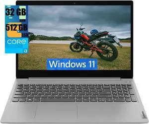 Lenovo IdeaPad 3i 15 Business Laptop, 15.6" HD Touchscreen, Intel Core i3-1115G4 2 Cores Processor, Intel UHD Graphics, 32GB DDR4  512GB PCIe SSD, WiFi 6, Bluetooth, Webcam, Windows 11