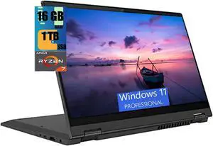 Lenovo Flex 5 14 2-in-1 Laptop, 14" FHD Touchscreen, AMD Ryzen 7 5700U 8 Cores Processor, AMD Radeon Graphics, 16GB DDR4  1TB PCIe SSD, Backlit Keyboard, Fingerprint Reader, Windows 11 Pro