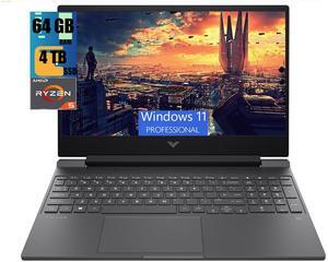 HP Victus 15 Gaming Laptop, 15.6" FHD 144Hz Display, AMD Ryzen 5 7535HS 6 Cores Processor, AMD Radeon RX 6550M Graphics, 64GB DDR5  4TB PCIe SSD, Wi-Fi 6 Backlit Keyboard, Windows 11 Pro