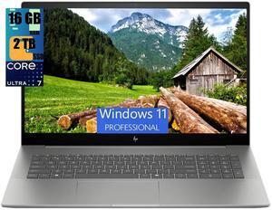 HP Envy 17 Laptop, 17.3" FHD (1920 x 1080) Touchscreeen, Intel Core Ultra 7 155H 16 Cores Processor, Intel Arc Graphics, 16GB DDR4  2TB PCIe SSD, Backlit Keyboard, Wi-Fi 7, Windows 11