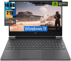 HP Victus 16 Gaming Laptop, 16.1" FHD 144 Hz Display, AMD Ryzen 7 8845HS 8 Cores Processor, NVIDIA GeForce RTX 4070 8GB GDDR6, 16GB DDR5  2TB PCIe SSD, Backlit Keyboard, Wi-Fi 6 Windows 11