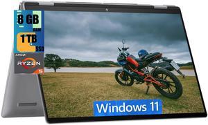 HP Envy x360 2-in-1 16 Laptop, 16" WUXGA 1920 x 1200 Touchscreen, AMD Ryzen 5 8640HS 6-Core Processor, AMD Radeon Graphics, 8GB DDR4  1TB PCIe SSD, Backlit KB, Wi-Fi 6E, Windows 11 Home