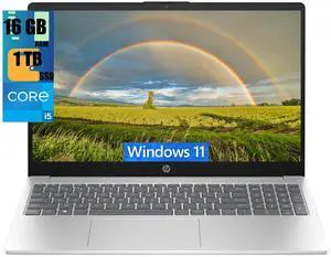 HP 15 Laptop, 15.6" HD Touchscreen, Intel Core i5-1235U 10 cores Processor, Intel Iris Xe Graphics, 16GB DDR4  1TB PCIe SSD, Wi-Fi 6E and Bluetooth 5.3, Windows 11