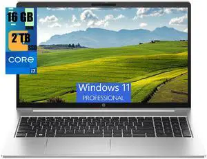 HP ProBook 450 G10 15 Laptop, 15.6" FHD Display, Intel Core i7-1355U 10-Core Processor, Intel UHD Graphics, 16GB DDR4  2TB PCIe SSD, Backlit Keyboard, Webcam, Wi-Fi 6E, Windows 11 Pro