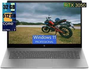 HP Envy 17 Laptop, 17.3" FHD Touchscreen, Intel Core Ultra 7 155U 12-Cores Processor, GeForce RTX 3050 4GB GDDR6, 32GB DDR4  512GB PCIe SSD, Backlit KYB, 2 Thunderbolt 4, WiFi 6E, Windows 11 Pro