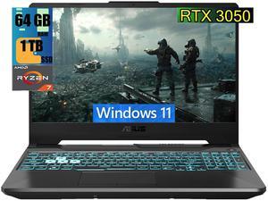 ASUS TUF A15 Gaming Laptop, 15.6" Full HD 144Hz Display, AMD Ryzen 7 7435HS 8 cores Processor, NVIDIA GeForce RTX 3050 4GB GDDR6, 64GB DDR5  1TB PCIe SSD, RGB Backlit KB, Wi-Fi 6, Windows 11