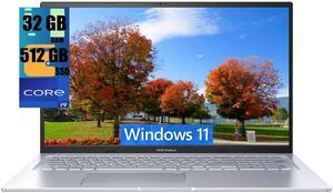 ASUS Vivobook 17X Laptop, 17.3" FHD (1920 x 1080) Display, Intel Core i9-13900H 14 cores Processor, Intel Iris Xe graphics, 32GB DDR4  512GB PCIe SSD, Wi-Fi 6E + Bluetooth 5.3, Windows 11