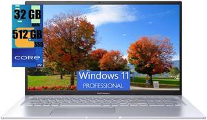 ASUS Vivobook 17X Laptop, 17.3" FHD (1920 x 1080) Display, Intel Core i9-13900H 14 cores Processor, Intel Iris Xe graphics, 32GB DDR4  512GB PCIe SSD, Wi-Fi 6E + Bluetooth 5.3, Windows 11 Pro