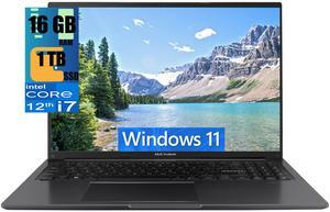 ASUS Vivobook 16 Laptop, 16" WUXGA (1920 X 1200) Display, Intel Core i7-1255U 10 Cores Processor, Intel Iris Xe Graphics, 16GB DDR4  1TB PCIe SSD, Webcam, HDMI, Wi-Fi, Windows 11