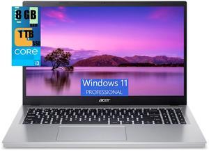 Acer Aspire Go 15 Slim Laptop, 15.6" Full HD Display, Intel Core i3-N305 8 Cores Processor, Intel UHD Graphics, 8GB DDR4  1TB PCIe SSD, Wi-Fi 6, Bluetooth 5.1, HDMI, Webcam, Windows 11 Pro