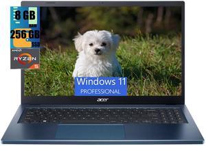 Acer Aspire 3 15 Laptop, 15.6" FHD (1920 x 1080) Touchscreen, AMD Ryzen 5 7520U 4 Cores Processor, AMD Radeon Graphics, 8GB  DDR4  256GB  PCIe SSD, Wi-Fi 6, Windows 11 Pro