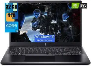 Acer Nitro V 15 Gaming Laptop, 15.6" FHD 144Hz Display, Intel Core i5-13420H 8 cores Processor, NVIDIA GeForce RTX 2050 4GB GDDR6, 32GB DDR5  4TB  PCIe SSD, Backlit Keyboard, WiFi 6, Windows 11 Pro