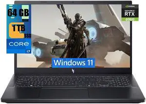 Acer Nitro V 15 Gaming Laptop, 15.6" FHD Display, Intel i7-13620H 10-Core Processor, NVIDIA GeForce RTX 4060 8GB GDDR6, 64GB DDR5  1TB PCIe SSD, Backlit Keyboard Thunderbolt 4 Wi-Fi 6, Windows 11