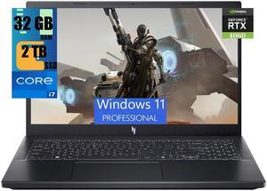 Acer Nitro V 15 Gaming Laptop, 15.6" FHD Display, Intel i7-13620H 10-Core Processor, NVIDIA GeForce RTX 4060 8GB GDDR6, 32GB DDR5  2TB PCIe SSD, Backlit Keyboard Thunderbolt 4 Wi-Fi 6, Windows 11 Pro