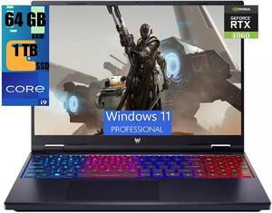 Acer Predator Helios Neo 16 Gaming Laptop, 16" WUXGA 165Hz Display, Intel Core i9-14900HX 24-Core Processor, NVIDIA GeForce RTX 4060 8GB Graphic, 64GB DDR5  1TB PCIe SSD, RGB Backlit, Windows 11 Pro