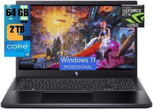 Acer Nitro V 15 Gaming Laptop, 15.6" FHD 144Hz Display, Intel Core i5-13420H Octa-core Processor, NVIDIA GeForce RTX 4050 6GB Graphic, 64GB DDR5  2TB PCIe SSD, WiFi 6 Backlit KB, Windows 11 Pro