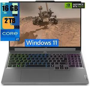 Lenovo Legion 5i 16 Gaming Laptop, 16" WQXGA Display, Intel Core i7-14650HX 16 Cores Processor, NVIDIA GeForce RTX 4070 8GB GDDR6, 16GB DDR5  2TB PCIe SSD, RGB Backlit, Wi-Fi 6, Windows 11
