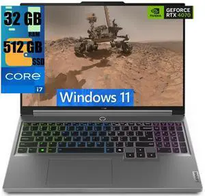 Lenovo Legion 5i 16 Gaming Laptop, 16" WQXGA Display, Intel Core i7-14650HX 16 Cores Processor, NVIDIA GeForce RTX 4070 8GB GDDR6, 32GB DDR5  512GB PCIe SSD, RGB Backlit, Wi-Fi 6, Windows 11