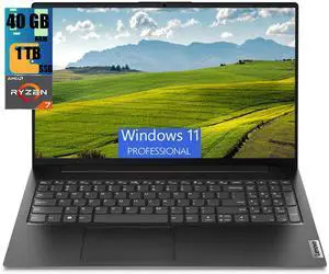 Lenovo V15 Business Laptop, 15.6" FHD Display, AMD Ryzen 7 7730U 8 Cores Processor, AMD Radeon Graphics, 40GB DDR4  1TB PCIe SSD, Numeric Keypad, HDMI, RJ45, Webcam, Wi-Fi, Windows 11 Pro