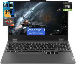 Lenovo LOQ 15 Gaming Laptop, 15.6" FHD Display, AMD Ryzen 7 7435HS 8-Core Processor, NVIDIA GeForce RTX 4060 8GB GDDR6, 64GB DDR5  2TB PCIe SSD, Wi-Fi 6 Bluetooth 5.2 Backlit KB, Windows 11 Pro