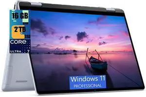 DELL Inspiron 16 2-in-1 Business Laptop, 16" WUXGA Touchscreen, Intel Core Ultra 7 155H 16 cores Processor, Intel Arc graphics, 16GB  DDR4  2TB PCIe SSD, Wi-Fi 6E + Bluetooth, Windows 11 Pro