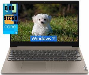 Lenovo Ideapad 3i 15 Laptop, 15.6" FHD Display, Intel Core i3-1115G4, 2 Cores Processor, Intel Iris Xe Graphics, 8GB DDR4  512GB PCIe SSD, Fingerprint Reader, WiFi 5, Webcam, Windows 11