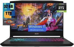 MSI Katana A15 AI Gaming Laptop, 15.6" FHD 144Hz Display, AMD Ryzen 7 8845HS Octa-core Processor, NVIDIA GeForce RTX 4060 8GB Graphic, 32GB DDR5  1TB PCIe SSD, RGB Backlit, Windows 11 Pro