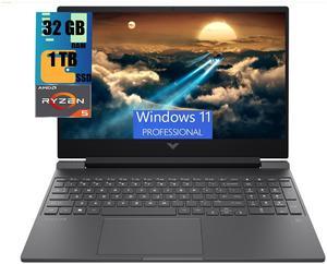 HP Victus 15 Gaming Laptop, 15.6" FHD 144Hz Display, AMD Ryzen 5 7535HS 6 Cores Processor, AMD Radeon RX 6550M Graphics, 32GB DDR5  1TB PCIe SSD, Wi-Fi 6 Backlit Keyboard, Windows 11 Pro