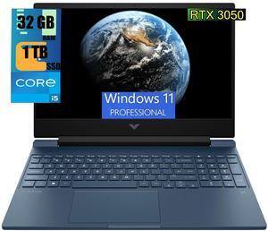 HP Victus 15 Gaming Laptop, 15.6" FHD 144Hz Display, Intel Core i5-12450H 8 Cores Processor, NVIDIA GeForce RTX 3050 4 GB GDDR6, 32GB DDR4  1TB PCIe SSD, Backlit Keyboard, Wi-Fi 6, Windows 11 Pro