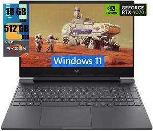 HP Victus 16 Gaming Laptop, 16.1" FHD 144 Hz Display, AMD Ryzen 7 8845HS 8 Cores Processor, NVIDIA GeForce RTX 4070 8GB GDDR6, 16GB DDR5  512GB PCIe SSD, Backlit Keyboard, Wi-Fi 6 Windows 11