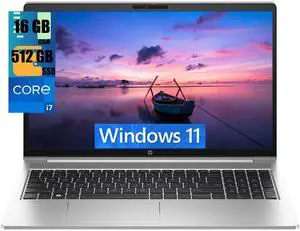HP ProBook 450 G10 15 Laptop, 15.6" FHD Display, Intel Core i7-1355U 10-Core Processor, Intel UHD Graphics, 16GB DDR4  512GB PCIe SSD, Backlit Keyboard, Webcam, Wi-Fi 6E, Windows 11