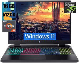 Acer Nitro 16 Gaming Laptop, 16" WUXGA 165Hz Display, AMD Ryzen 5 7640HS Hexa-Core Processor, GeForce RTX 4050 6GB Graphic, 16GB DDR5  512GB PCIe SSD, WiFi 6E, RGB Backlit KB, Windows 11