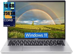 Acer Swift Go 14 Intel Evo Laptop, 14" WUXGA Touchscreen, Intel Ultra 7 155H 16-Core Processor, Intel Arc Graphics, 16GB  DDR4  256GB  PCIe SSD, Wi-Fi Backlit Keyboard Fingerprint, Windows 11 Home