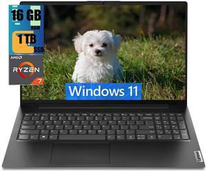 Lenovo V15 Business Laptop, 15.6" FHD Display, AMD Ryzen 7 7730U 8 Cores Processor, AMD Radeon Graphics, 16GB DDR4  1TB PCIe SSD, Numeric Keypad, HDMI, RJ45, Webcam, Wi-Fi, Windows 11
